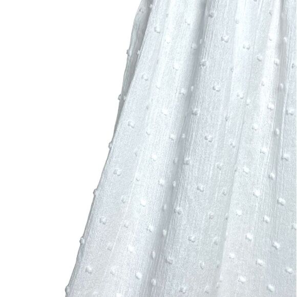 J. Crew Womens Off-The-Shoulder Swiss Dot Tired Beach Cover-up Dress White Large - Picture 6 of 9